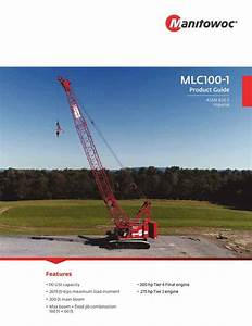 manitowoc mlc100 1 load chart specification cranepedia