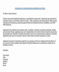 Free 6 Sample Colleague Recommendation Letter Templates In Ms Word Pdf