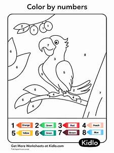 Color By Numbers Birds Worksheet 15 Kidlo Com