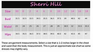 Dress Sizing Info For Sherri Hill Mac Duggal Angela Alison Dresses