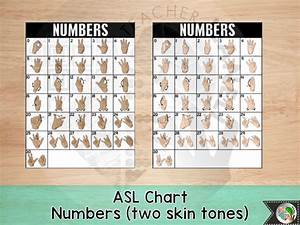 Asl Number Chart 0 30 Sign Language Numbers Asl Printable Etsy Canada