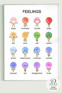 Quot Printable Emotion Chart Poster For Kid And Montessori Preschool
