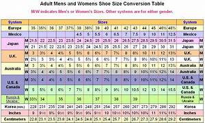 General Information Shoe Size Conversion Table