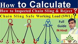 Chain Slings Inspection Chain Sling Capacity Safe Work Load Swl