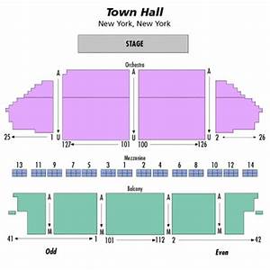 The Town Hall Seating Chart Theatre In New York