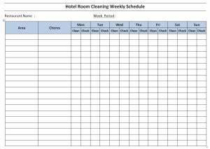 Hotel Room Cleaning Schedule Officetemplates Net