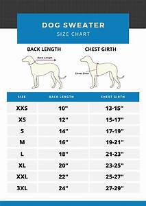 Dog Sweater Size Chart Togpetwear