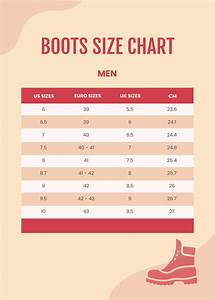 Boots Size Chart In Illustrator Pdf Download Template Net