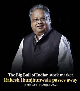 Veteran Investor Rakesh Jhunjhunwala Passes Away At The Age Of 62 In