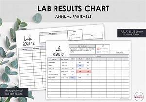 medical lab test results chart printable chart to monitor etsy canada