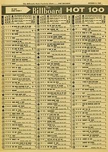Billboard 100 Chart 1960 10 09 Music Charts Billboard Billboard