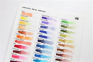 Free Arteza Real Brush Markers Swatch Chart A Simple Card Project