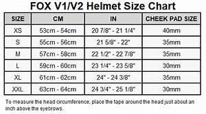 Fox Helmet Sizing Chart