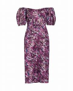 Ml Lhuillier Off The Shoulder Printed Organza Midi Dress In