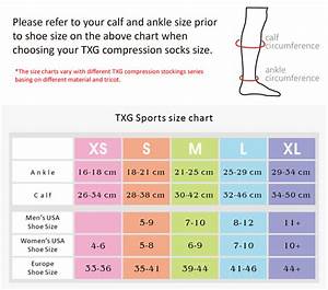 Find Your Size Txg Compression Socks