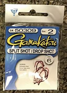Gamakatsu Split Shot Drop Shot Hooks Size 2 Qty 6 50309 New Ebay