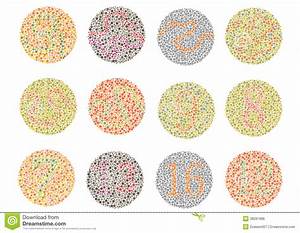 Ishihara Test Farbenblindheitskrankheit Vektor Abbildung