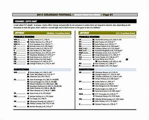 18 Football Depth Chart Templates Doc Pdf Excel