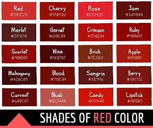 134 Shades Of Red Color With Names Hex Rgb Cmyk Codes Artofit