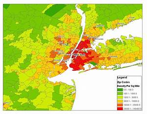 Nyc Population Density Map New York City Population Map New York Usa