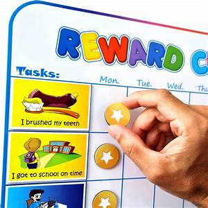 Large Magnetic Reward Chart For Kids 127 Pre Written Stickers