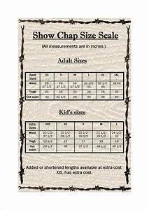 Chaps More Show Chap Size Scale