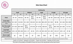 Men Sizes Chart Common Body Measurements From Size S To 