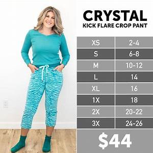 Lularoe Cozy Collection Crystal Size Chart