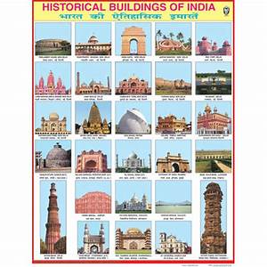 Historical Buildings Of India Chart Size 45 X 57 Cms
