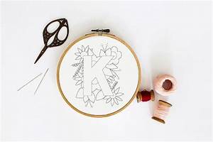 Letter K Embroidery Pattern Floral Embroidery Pattern Pdf Embroidery
