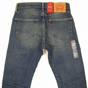 Levis 505 Jeans New Size 30 X 32 Dark Blue W Fade Mens Straight Leg