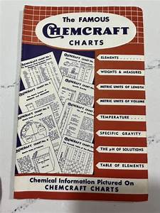 Vintage Famous Chemcraft Charts Chemical Information Pictured On 8