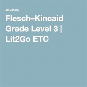 Flesch Grade Level 3 Lit2go Etc Flesch Grade