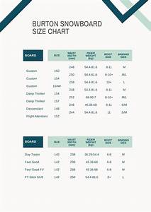 Snowboard Bindings Size Chart Picture