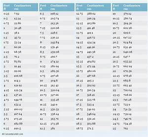 Feet To Centimeters Conversion Chart Math Charts Fundamental Math Chart