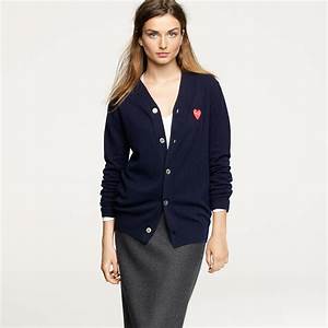 J Crew Play Comme Des Garçons Cardigan In Blue Lyst