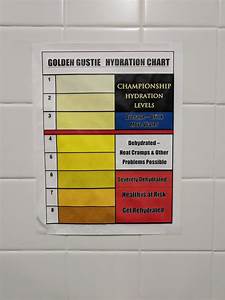 Some Of The Bathrooms At My College Have A Dehydration Color Chart