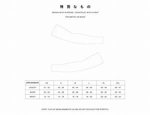 Size Chart Arm Warmers 特別なもの