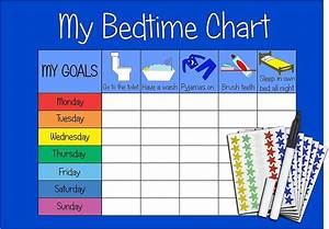 Kids2learn Bedtime Reward Chart Including Free Star Stickers And Pen
