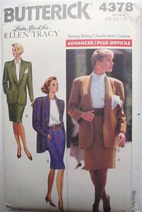  Allard For Ellen Tracy Suit Pattern Lined Jacket And Tapered