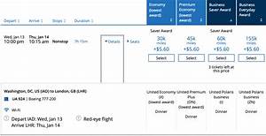 United Airlines Redeem Miles Chart