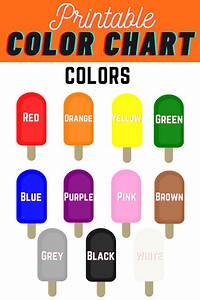 Colors Chart Popsicle Colors Learn Colors Color Chart Etsy Learning