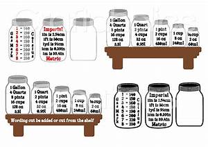 Mason Jar Size Chart