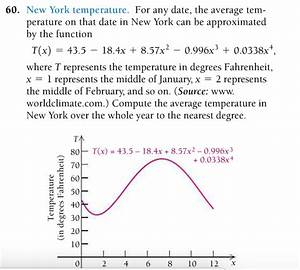 Solved New York Temperature For Any Date The Average Chegg Com