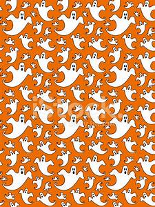 Fun Halloween Ghost Pattern Seamless Repeat Stock Photo Royalty Free