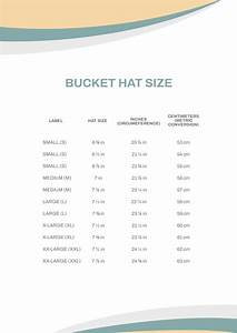 Free Size Chart Template Of Hat Size Chart 8 Free Tem Vrogue Co