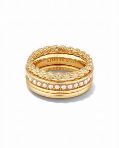 Arya Gold Ring Set In White Pearl Kendra Scott