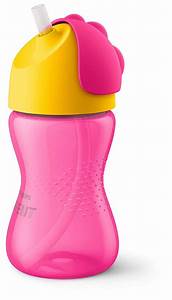 Philips Avent My Bendy Dinosaur Straw Cup 300ml 10oz Pink