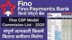 Fino Payment Bank Csp Commision List 2020 Fino Bank Commission Chart