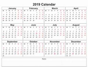 Free Printable Calendar 2019 12 Month Calendar Printable Weekly